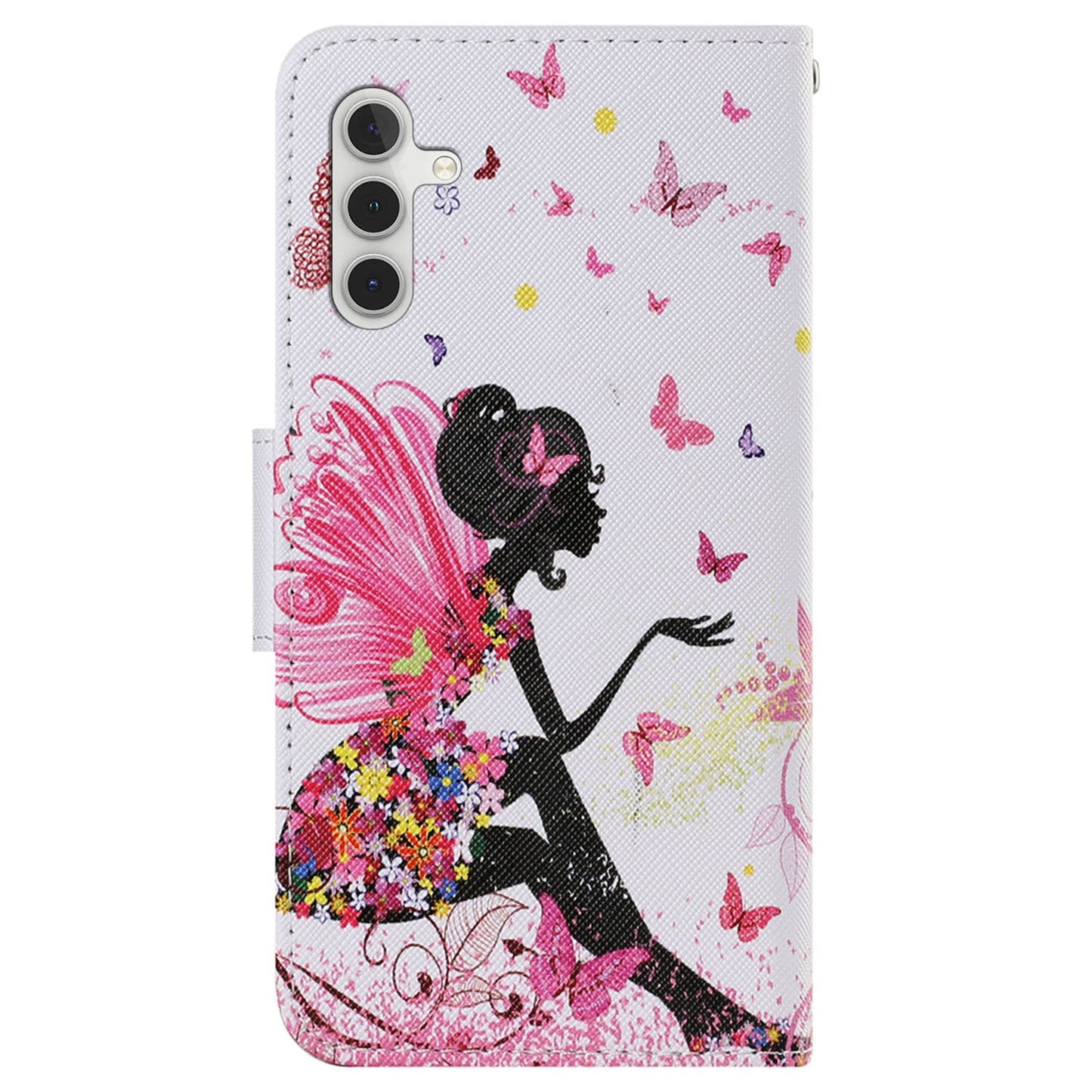 For Samsung Galaxy S24 Case PU Leather Pattern Printing Wallet Stand Phone Cover - Fairy