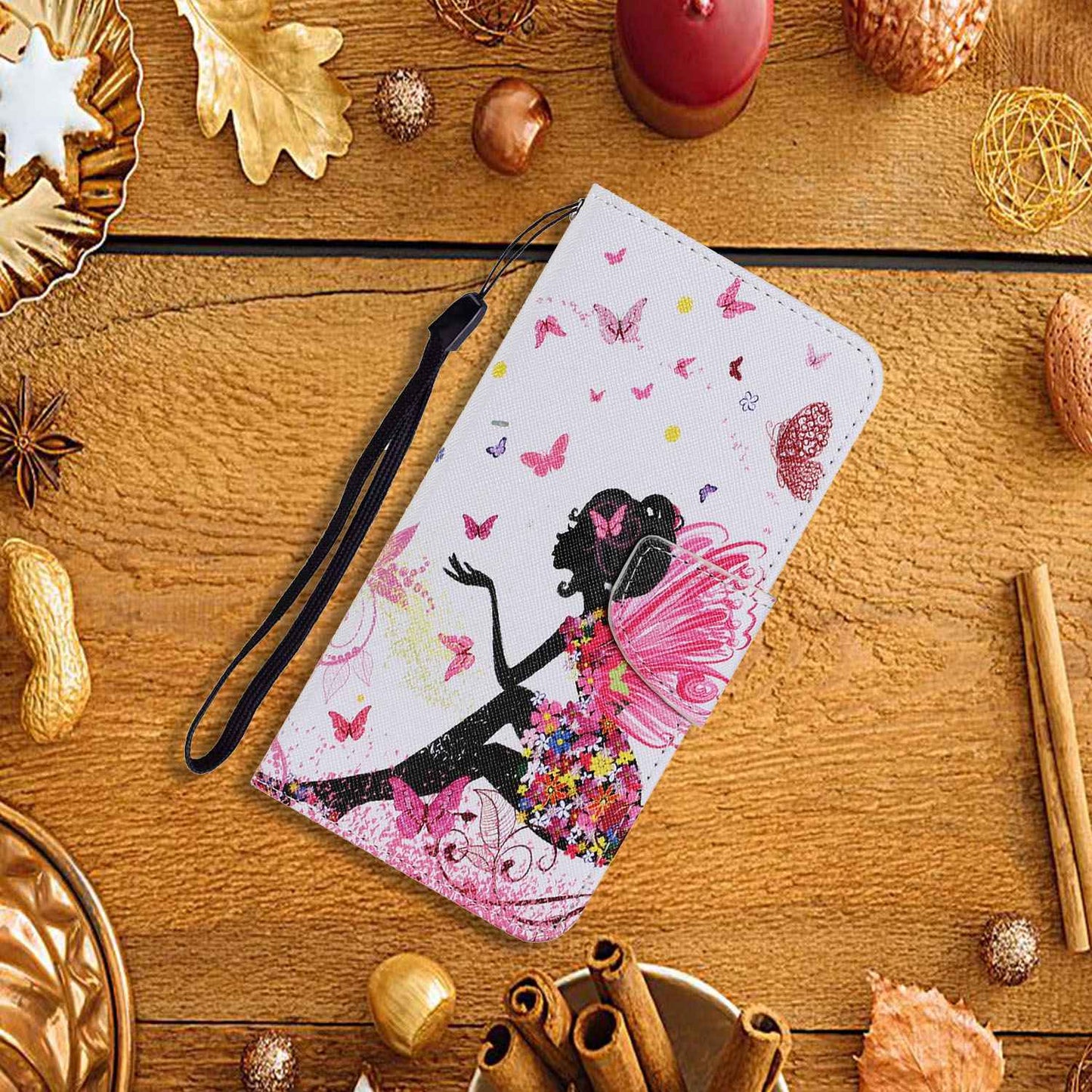For Samsung Galaxy S24 Case PU Leather Pattern Printing Wallet Stand Phone Cover - Fairy