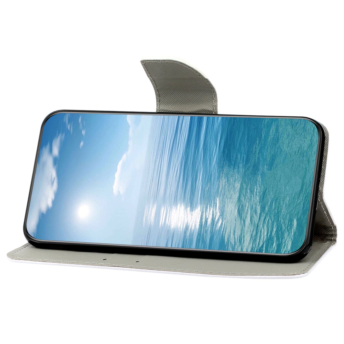 For Samsung Galaxy S24 Leather Case Pattern Printing Phone Stand Cover - Bowknot