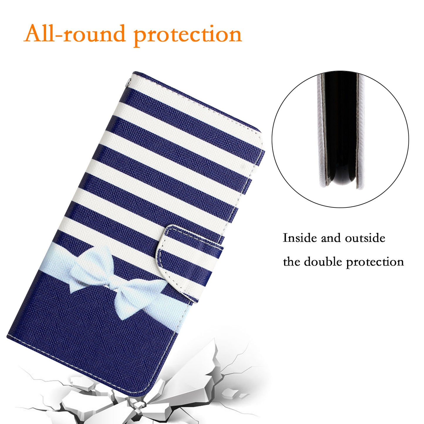 For Samsung Galaxy S24 Leather Case Pattern Printing Phone Stand Cover - Bowknot