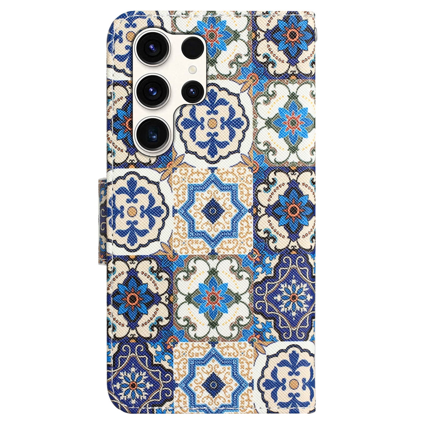 For Samsung Galaxy S24 Ultra Case Pattern Printing Phone Cover with Wallet - Retro Totem