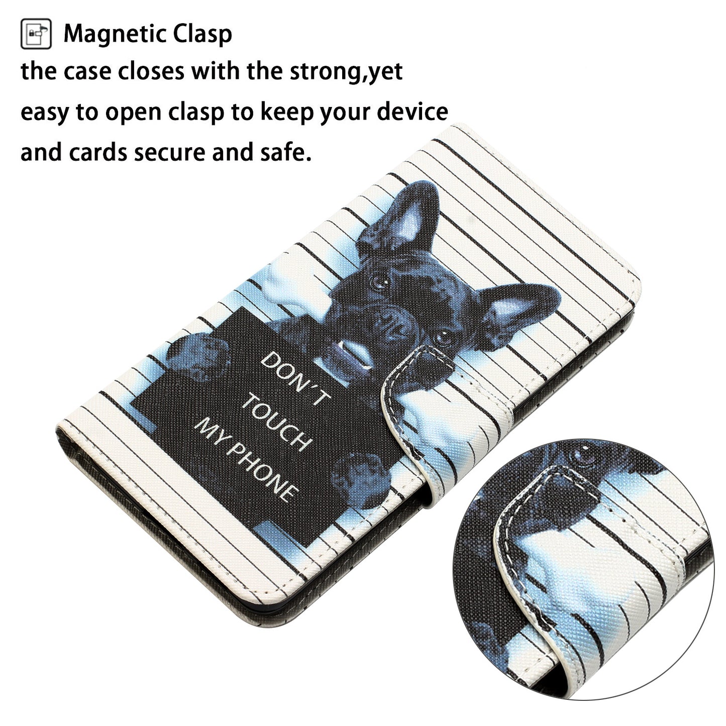 For Samsung Galaxy S24 Ultra Case Pattern Printing Phone Cover with Wallet - Don't Touch My Phone