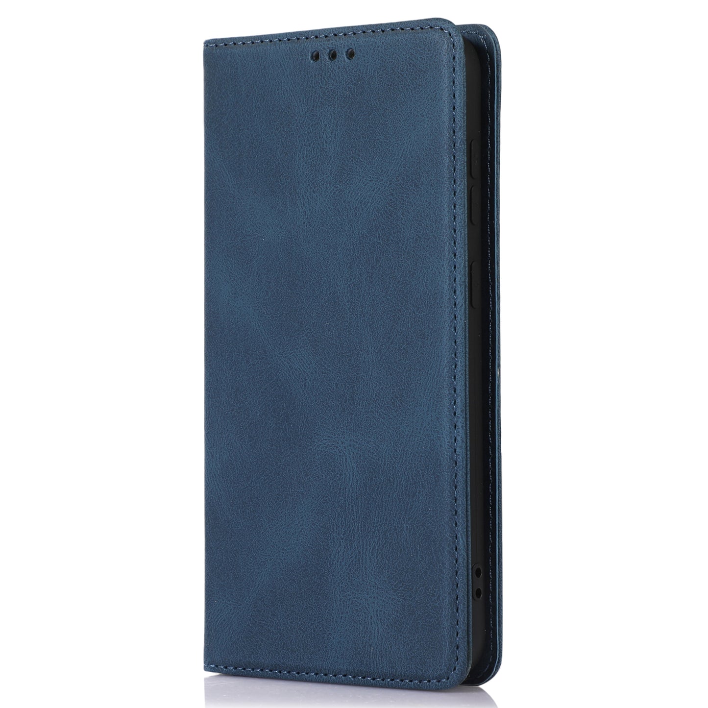 For Samsung Galaxy S24 Wallet Phone Cover TPU+PU Leather Slim-Fit Phone Case with Stand - Blue