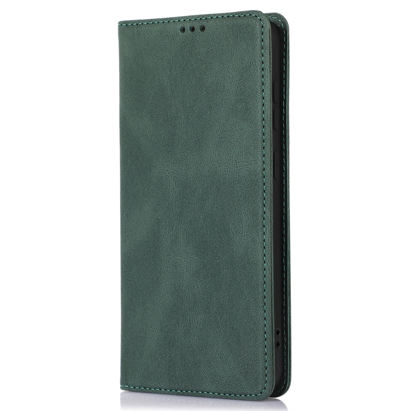 For Samsung Galaxy S24+ PU Leather Mobile Phone Case Magnetic Stand Cover Wallet - Green