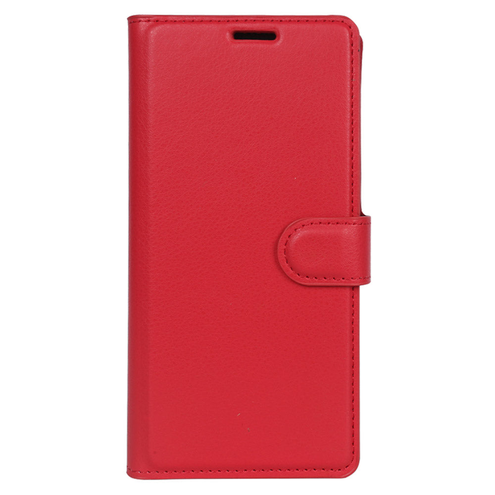 For Samsung Galaxy S24 Ultra Case Litchi Texture Wallet Phone Cover with Stand - Red