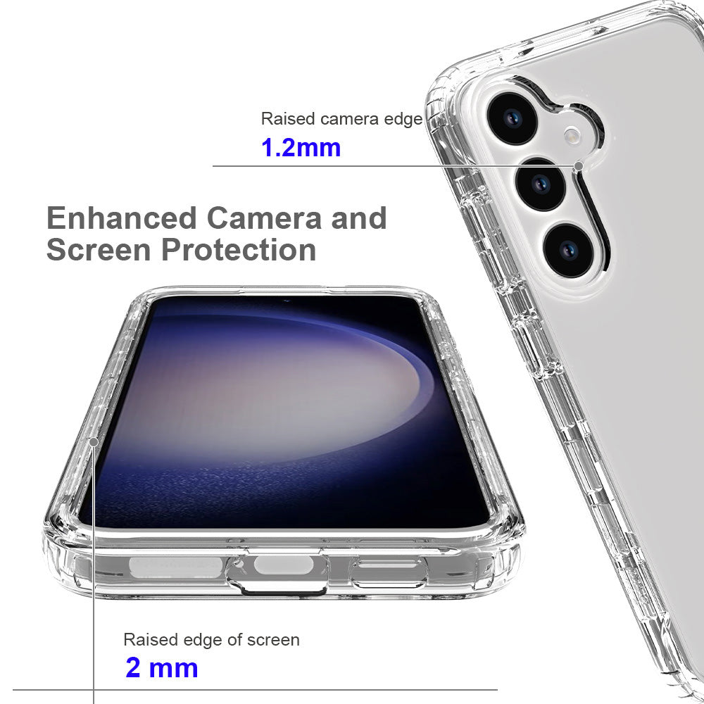 For Samsung Galaxy S24 Gradient Case Anti-Fall Corner Protection Phone Cover with PET Screen Film - Purple