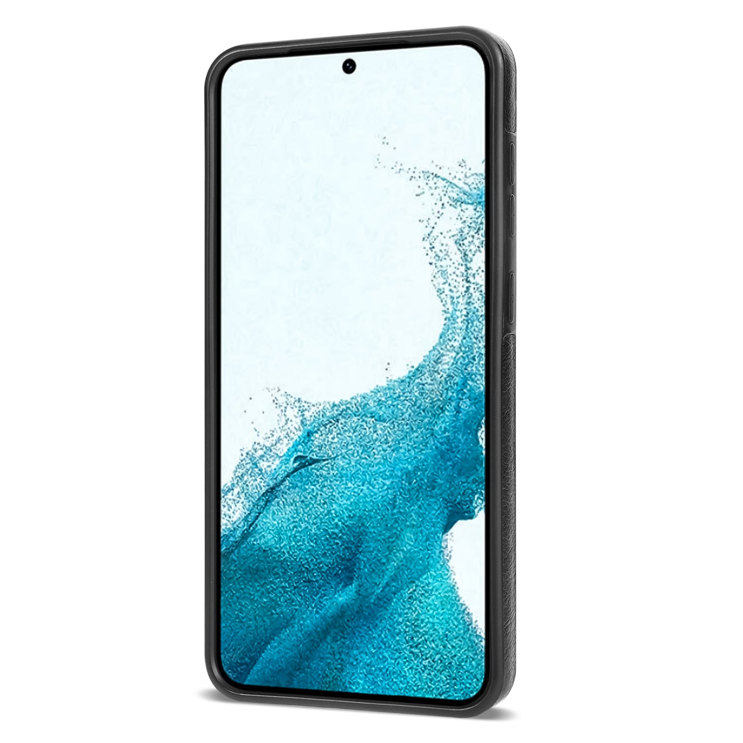 N.BEKUS For Samsung Galaxy S24+ Leather Zipper Case Card Holder Phone Cover with Shoulder Strap - Black