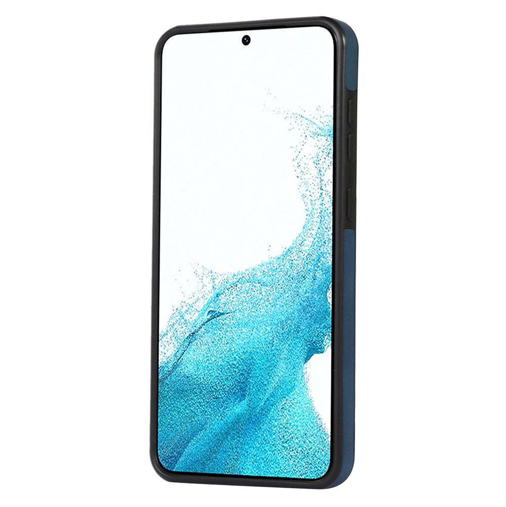 For Samsung Galaxy S24+ Case Wallet RFID Blocking Phone Kickstand Cover - Blue