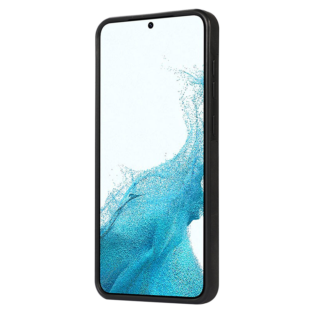 For Samsung Galaxy S24 Kickstand Case RFID Blocking Wallet Phone Cover - Black
