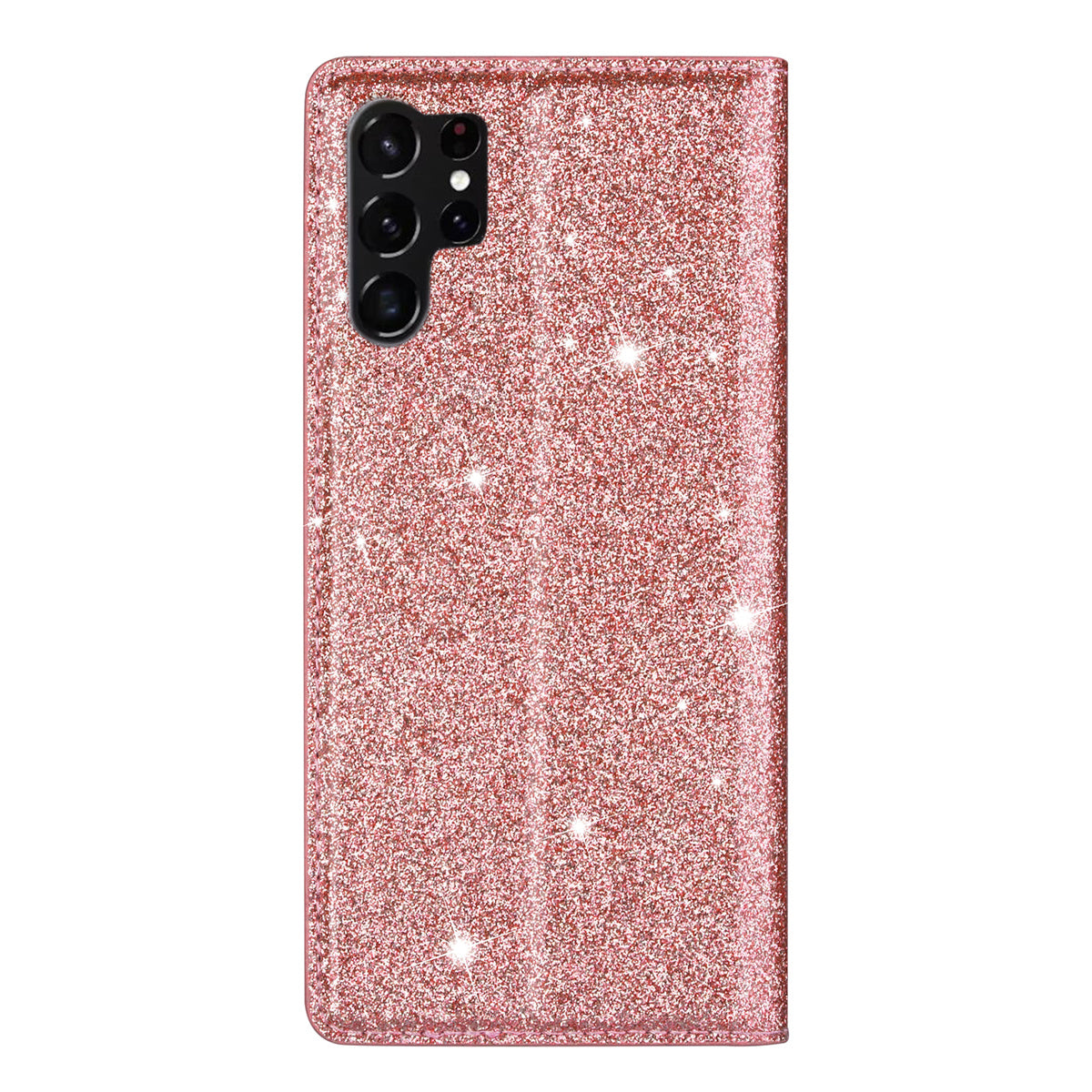 For Samsung Galaxy S24 Ultra Case Card Holder PU Leather Stand Cover - Rose Gold