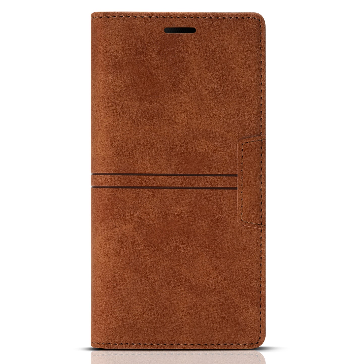 For Samsung Galaxy S24 Leather Case Anti-drop Wallet Phone Cover - Brown