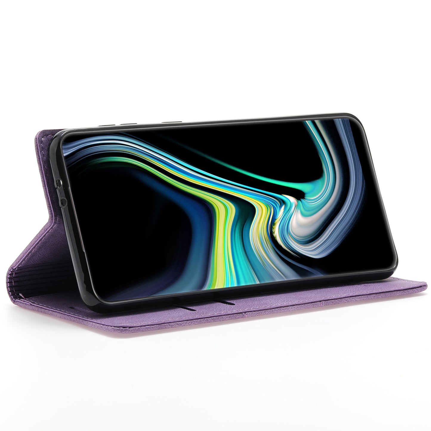 For Samsung Galaxy S24+ Case Wallet PU Leather Stand Phone Cover - Purple