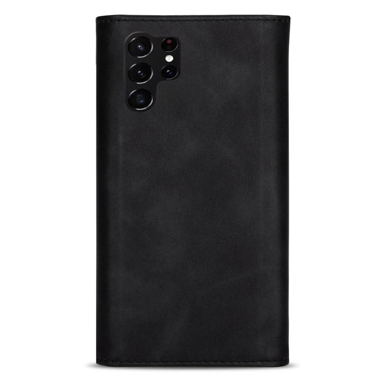 N.BEKUS For Samsung Galaxy S24 Ultra Wallet Cell Phone Cases with Short + Long Strap - Black