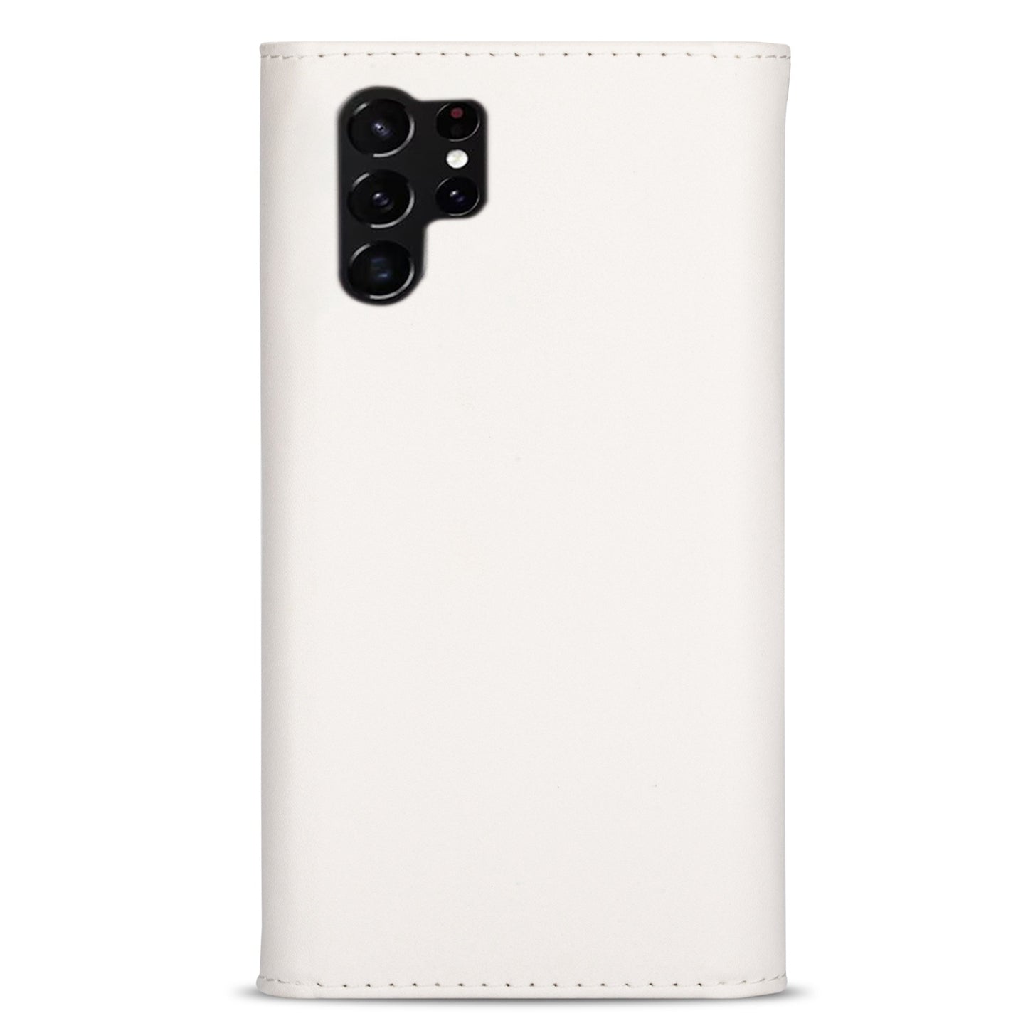 N.BEKUS For Samsung Galaxy S24 Ultra Wallet Cell Phone Cases with Short + Long Strap - White