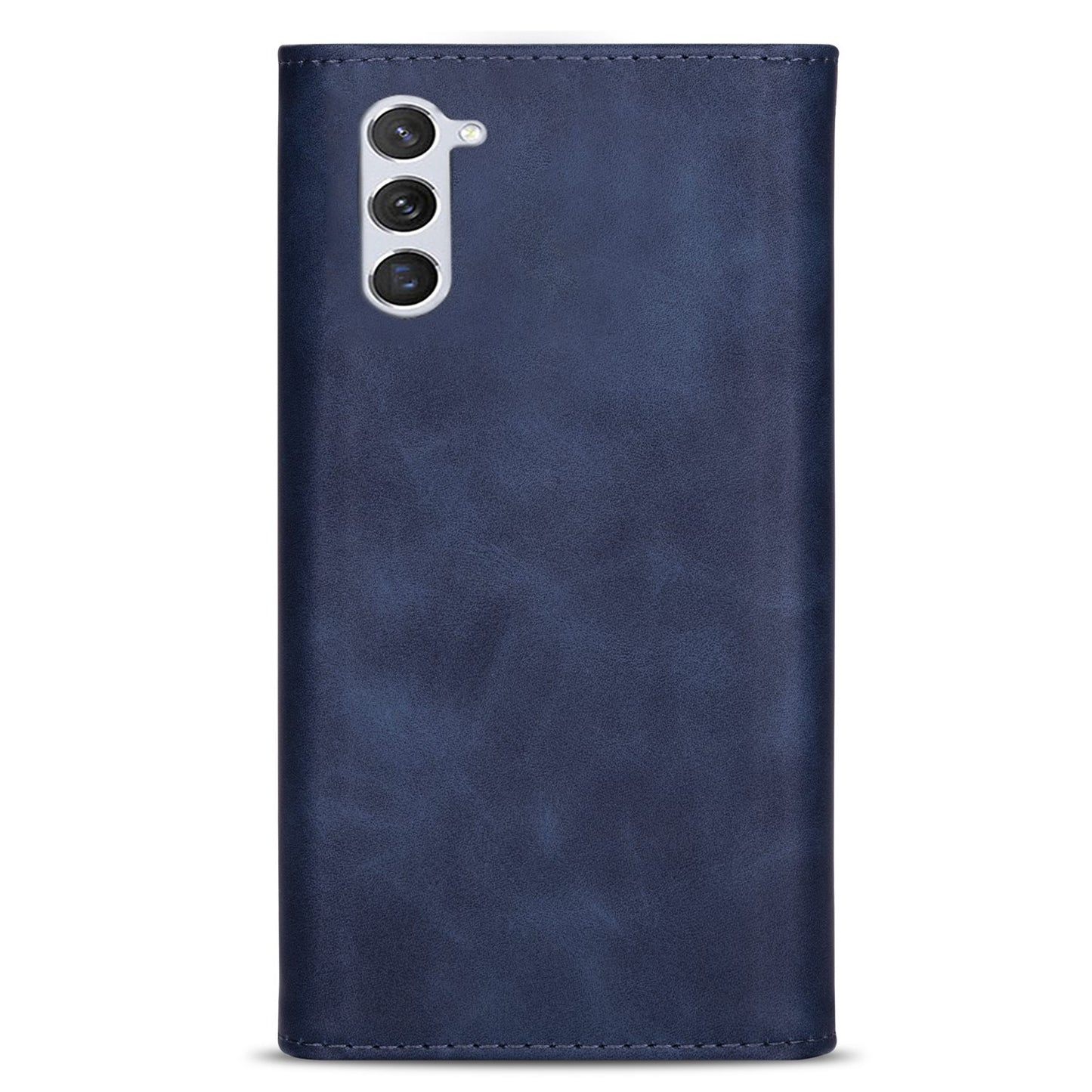 N.BEKUS For Samsung Galaxy S24+ Cover Skin-touch Cell Phone Cases with Short + Long Strap - Blue