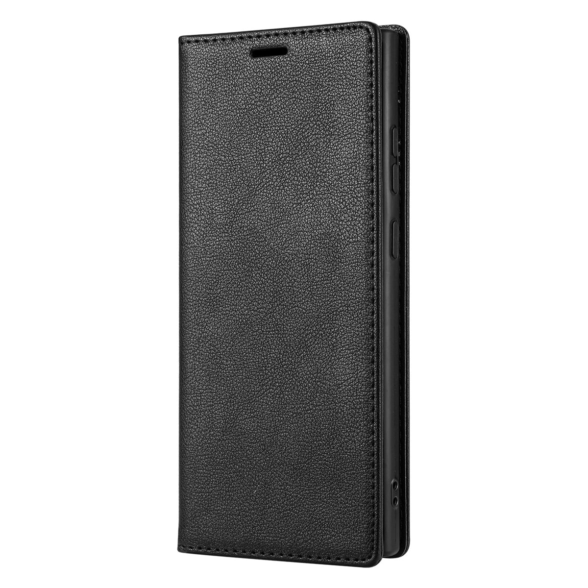 BKS-001 For Samsung Galaxy S24 Ultra Case PU Leather Stand Wallet Phone Protector - Black