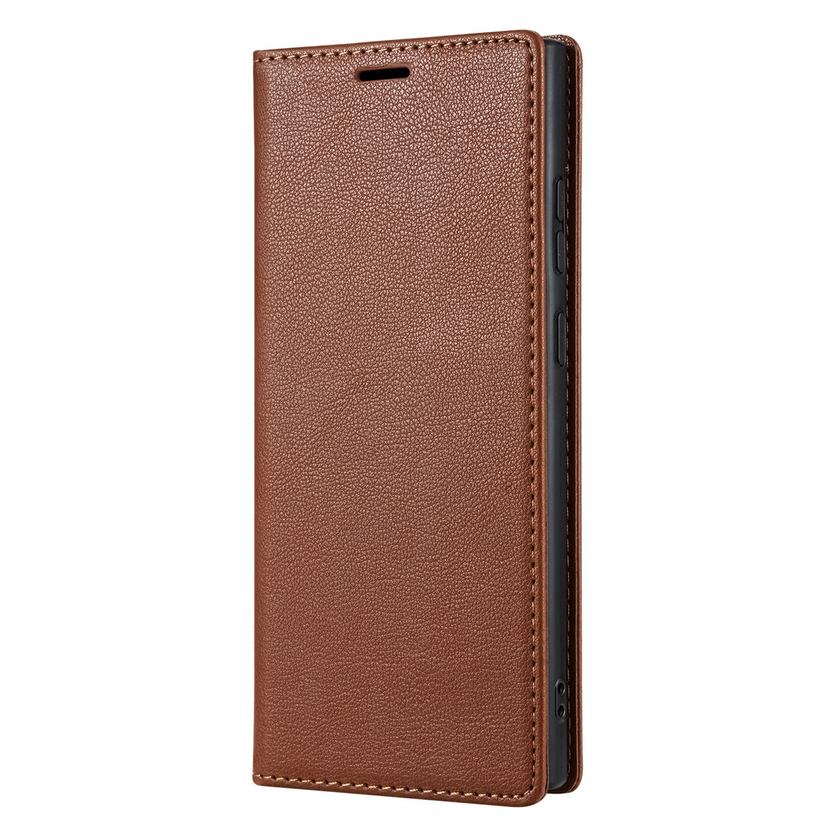 BKS-001 For Samsung Galaxy S24 Ultra Case PU Leather Stand Wallet Phone Protector - Brown