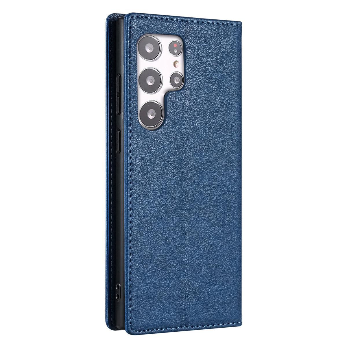 BKS-001 For Samsung Galaxy S24 Ultra Case PU Leather Stand Wallet Phone Protector - Blue