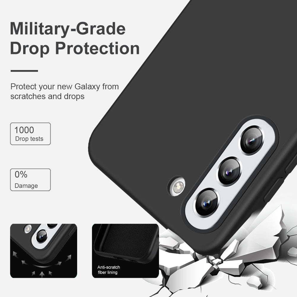 Liquid Series for Samsung Galaxy S24+ Magnetic Case Soft Rubberized TPU Cover Compatible with MagSafe - Black