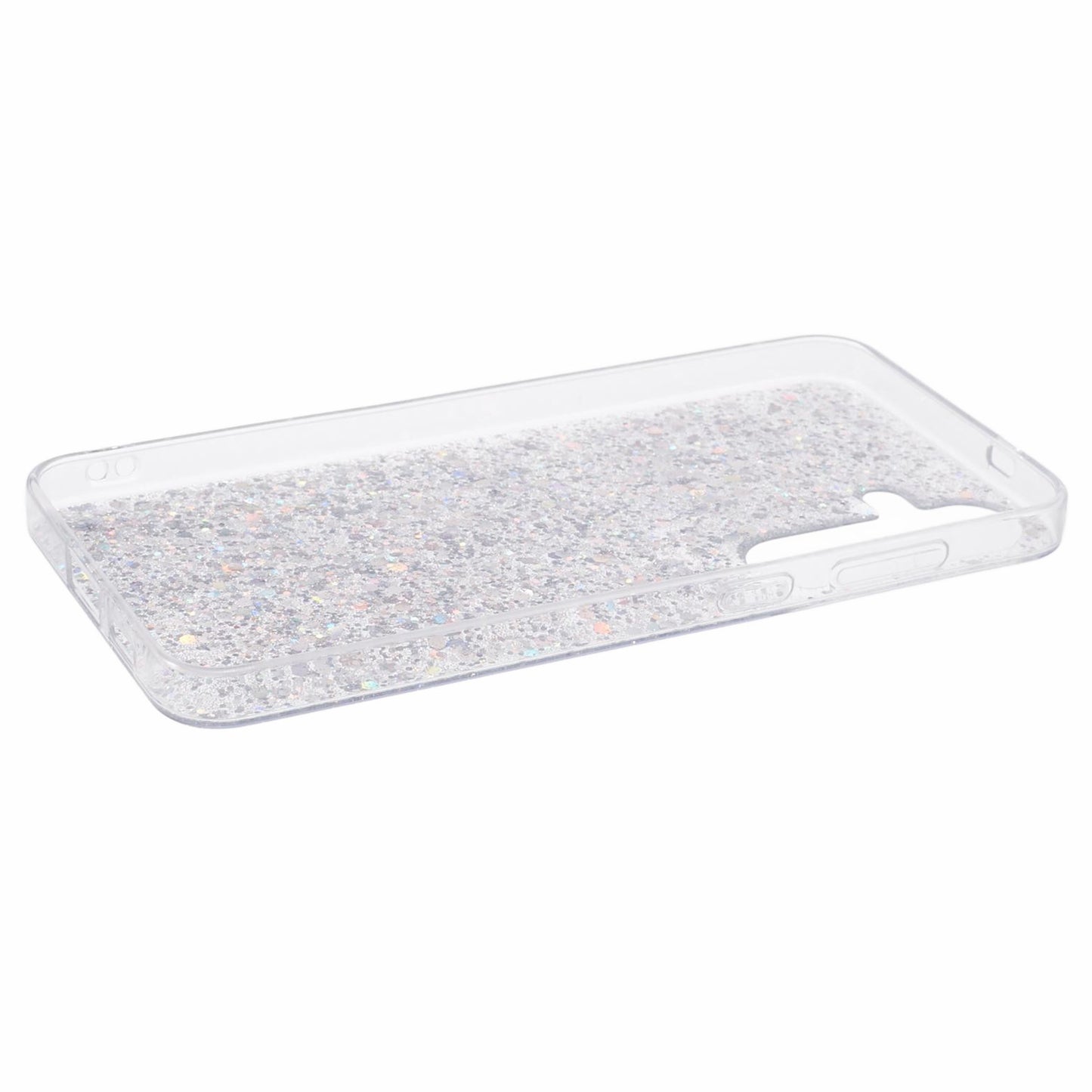 For Samsung Galaxy S24+ Case Anti-scratch Glittery Phone TPU Cover - Silver