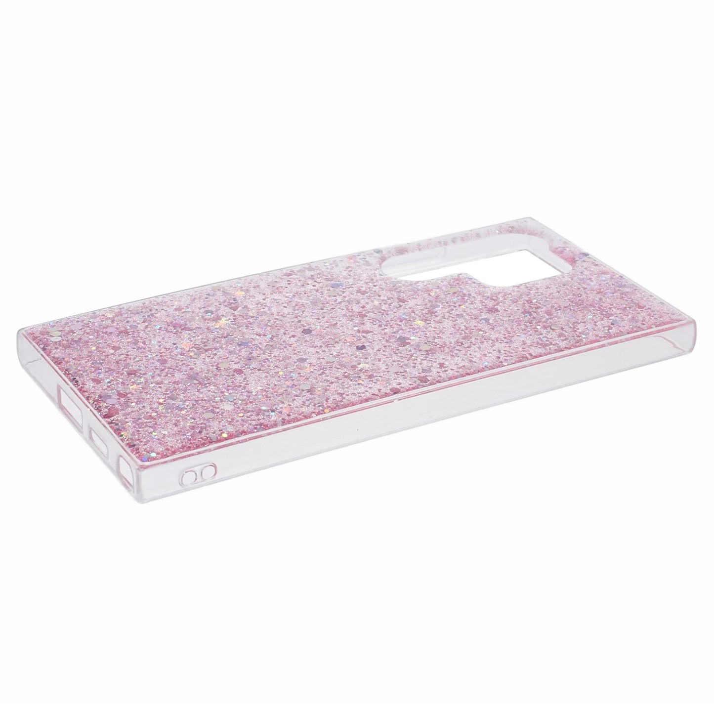 For Samsung Galaxy S24 Ultra Case Shiny Glitter Sequins Soft TPU Phone Cover - Pink