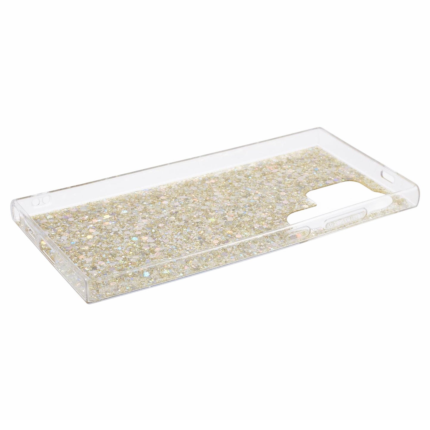 For Samsung Galaxy S24 Ultra Case Shiny Glitter Sequins Soft TPU Phone Cover - Gold