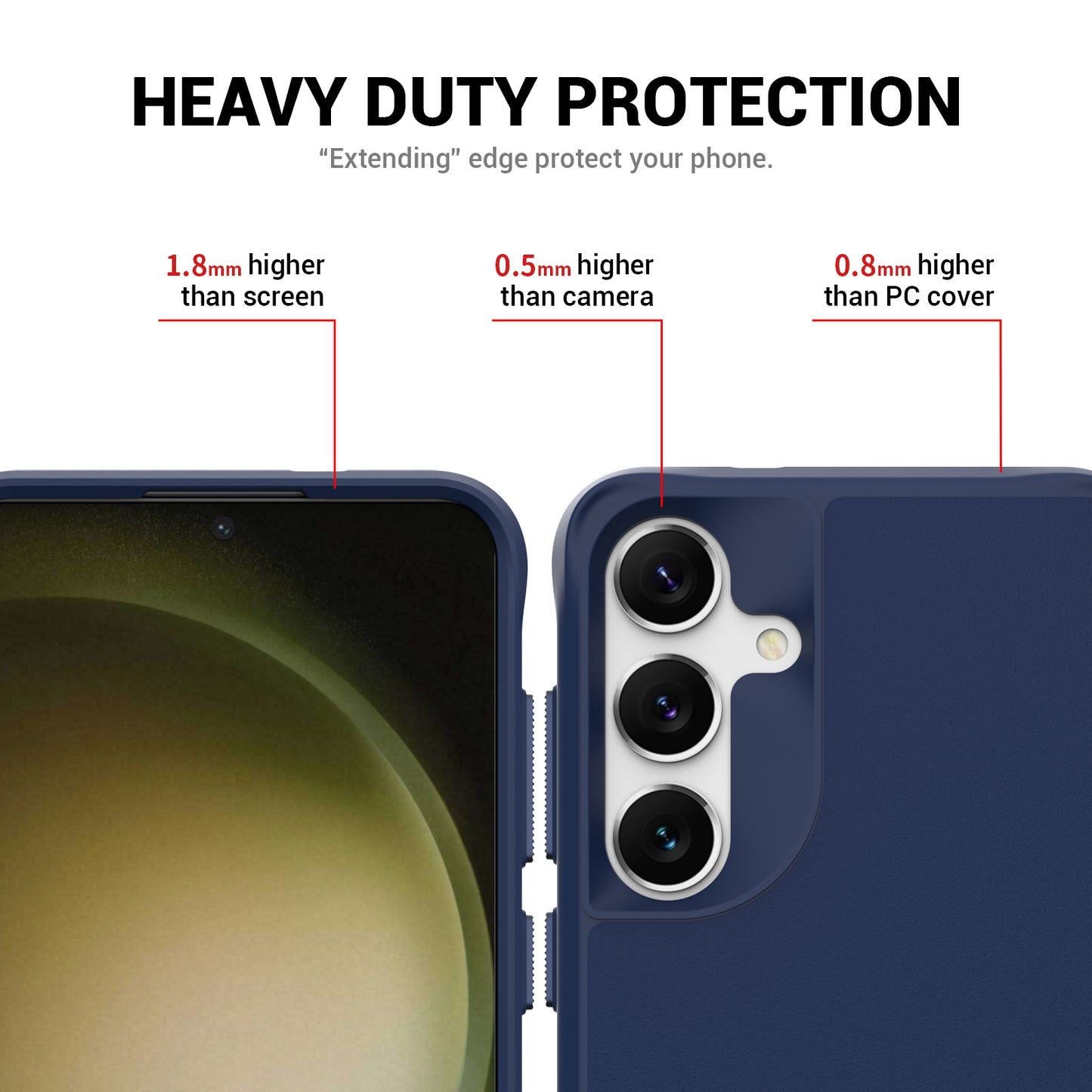 Taurustar Series For Samsung Galaxy S24+ Magnetic Phone Case PC+TPU Drop-resistant Kickstand Back Cover - Blue