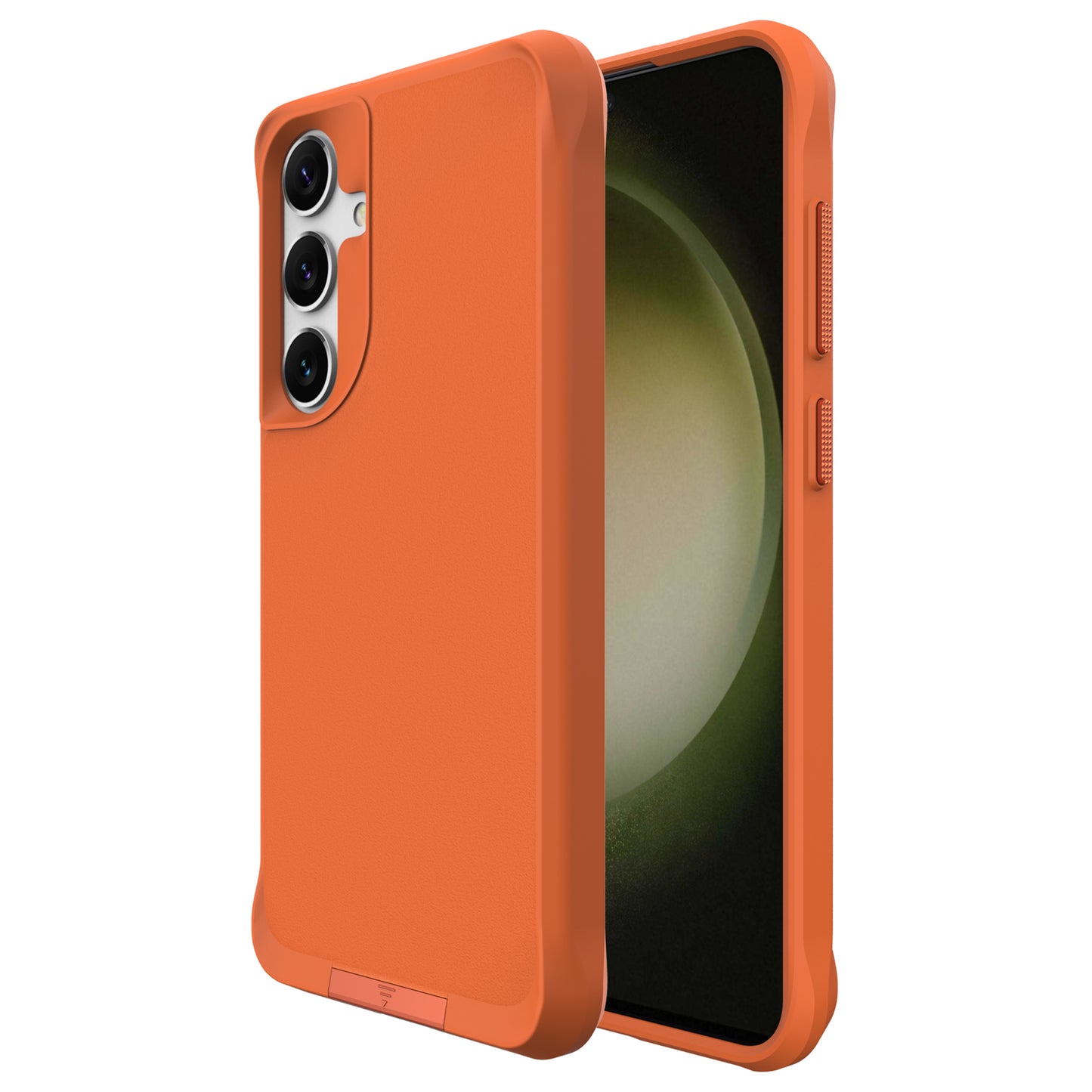Taurustar Series For Samsung Galaxy S24+ Magnetic Phone Case PC+TPU Drop-resistant Kickstand Back Cover - Orange