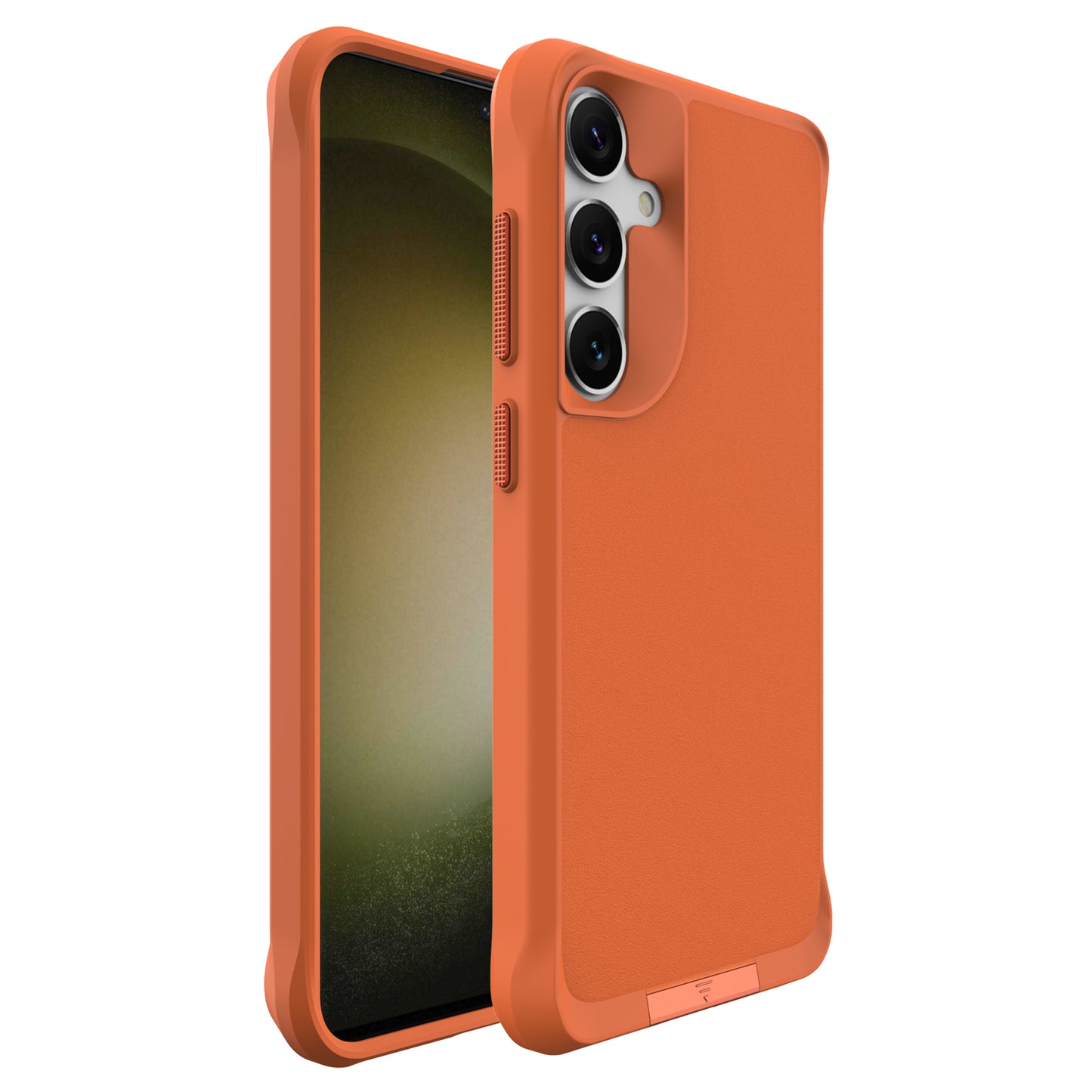 Taurustar Series For Samsung Galaxy S24+ Magnetic Phone Case PC+TPU Drop-resistant Kickstand Back Cover - Orange