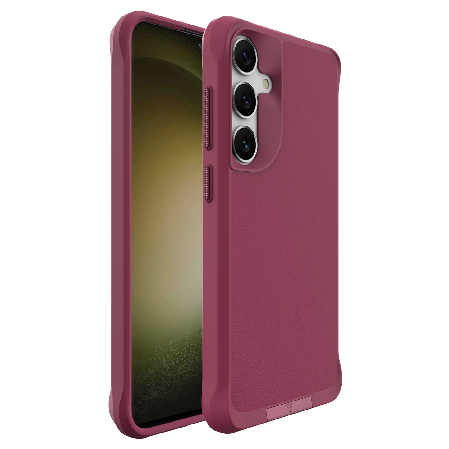 Taurustar Series For Samsung Galaxy S24+ Magnetic Phone Case PC+TPU Drop-resistant Kickstand Back Cover - Red