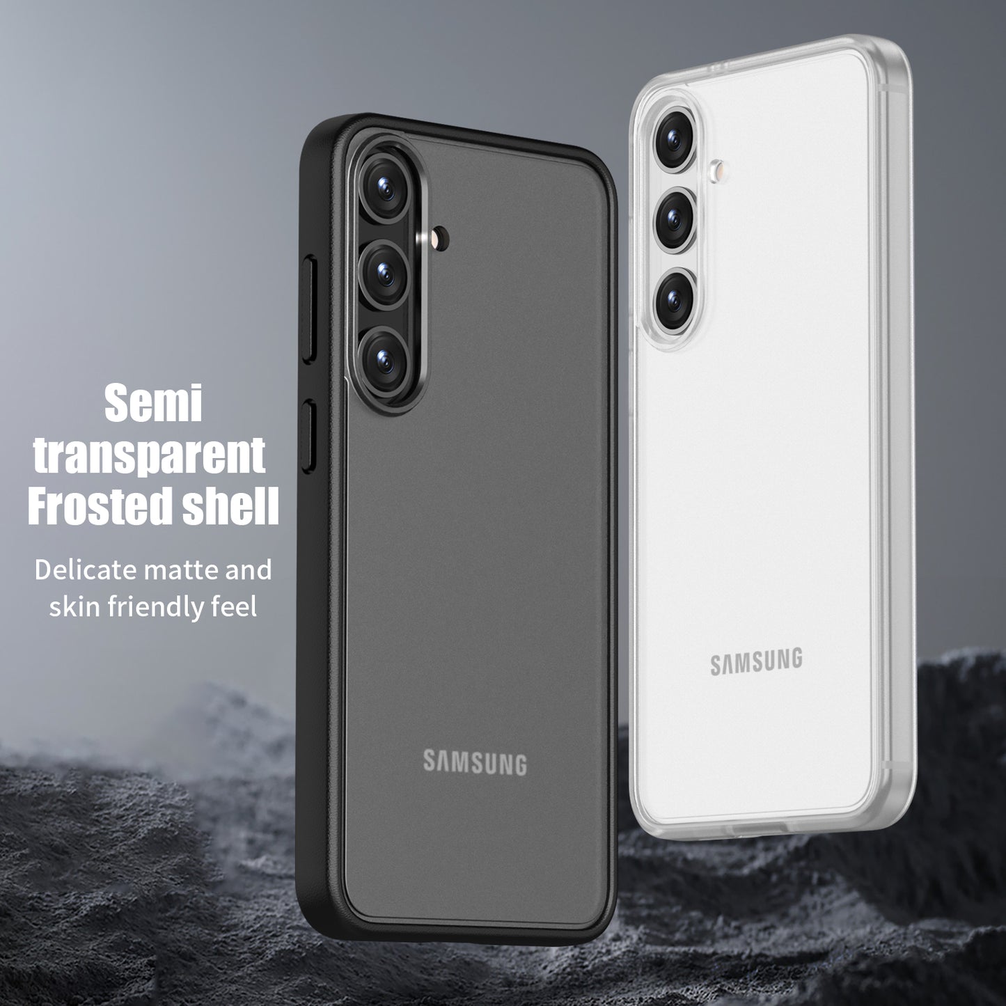 Magic Series for Samsung Galaxy S24 Case Translucent Matte TPU+PC Scratch-proof Back Shell - Translucent