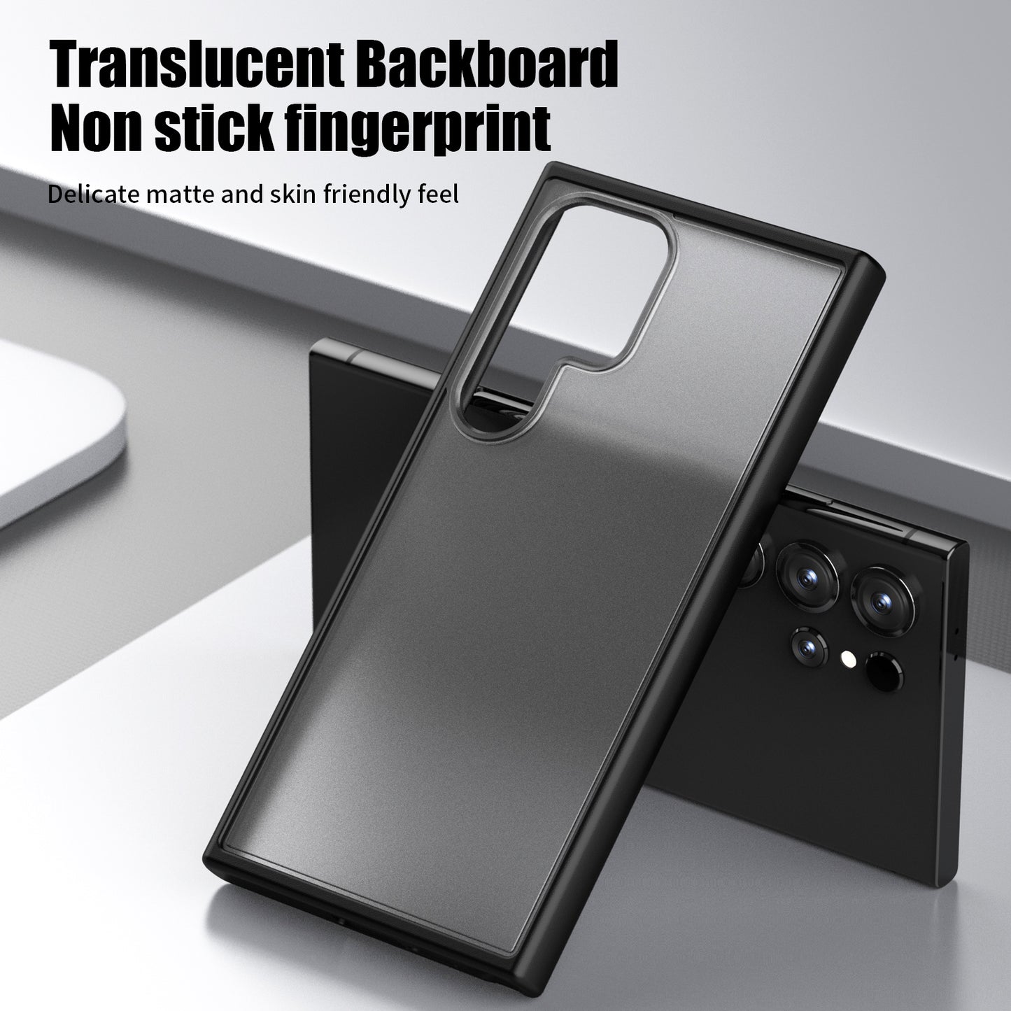 Magic Series for Samsung Galaxy S24 Ultra Case Drop-proof Matte TPU+PC Phone Guard Cover - Black