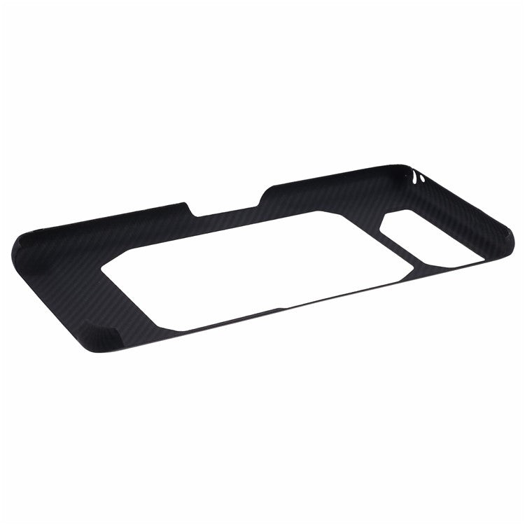 Aramid Fiber Case for Asus ROG Phone 7 5G Shell 600D Fine Texture Cover (Big Rear Lens Hole) - Black