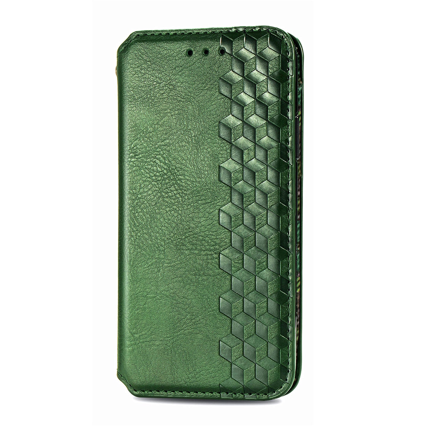 For Samsung Galaxy S24 Ultra Case Rhombus Pattern Wallet Stand Phone Cover - Green