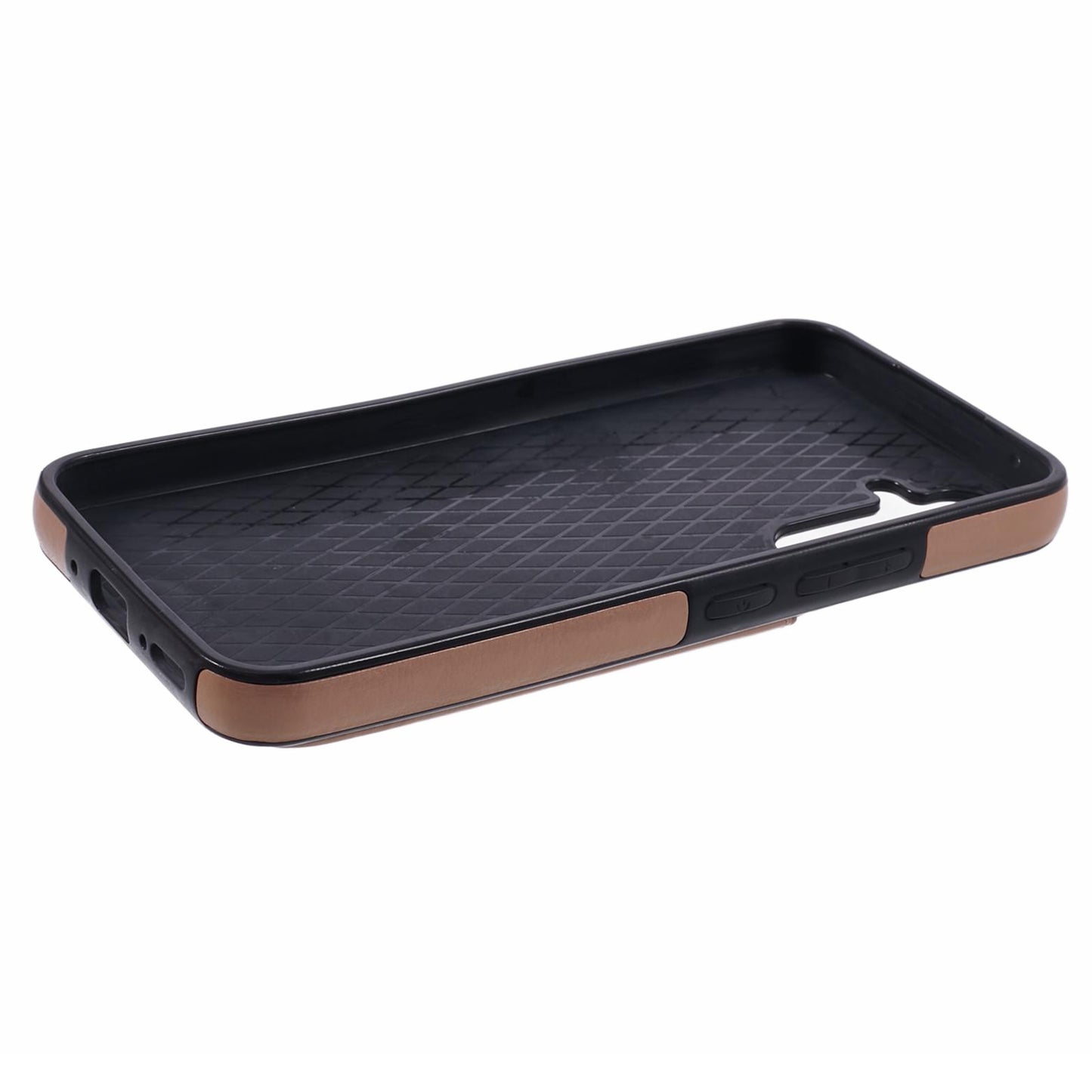 For Samsung Galaxy S24 Case Shockproof PU Leather Coated Kickstand Phone Shell - Rose Gold