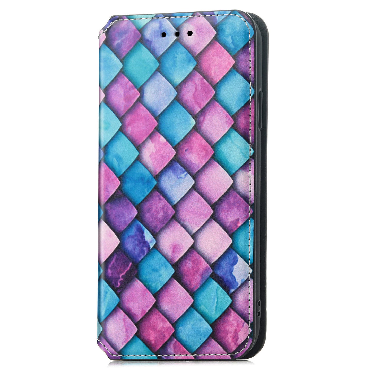 CASENEO 001 Series for Samsung Galaxy S24+ Leather Case RFID Blocking Phone Wallet Cover - Purple Scale