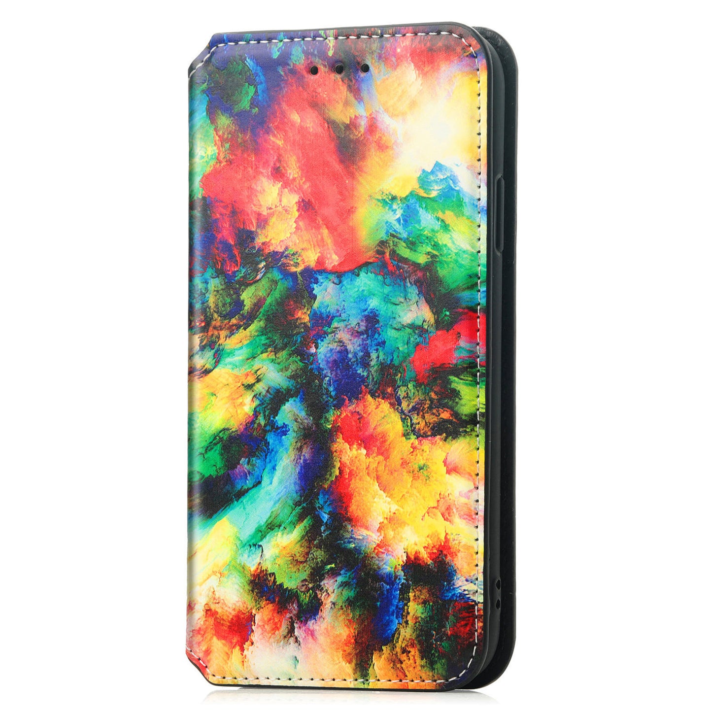 CASENEO 001 Series for Samsung Galaxy S24+ Leather Case RFID Blocking Phone Wallet Cover - Iridescent Cloud