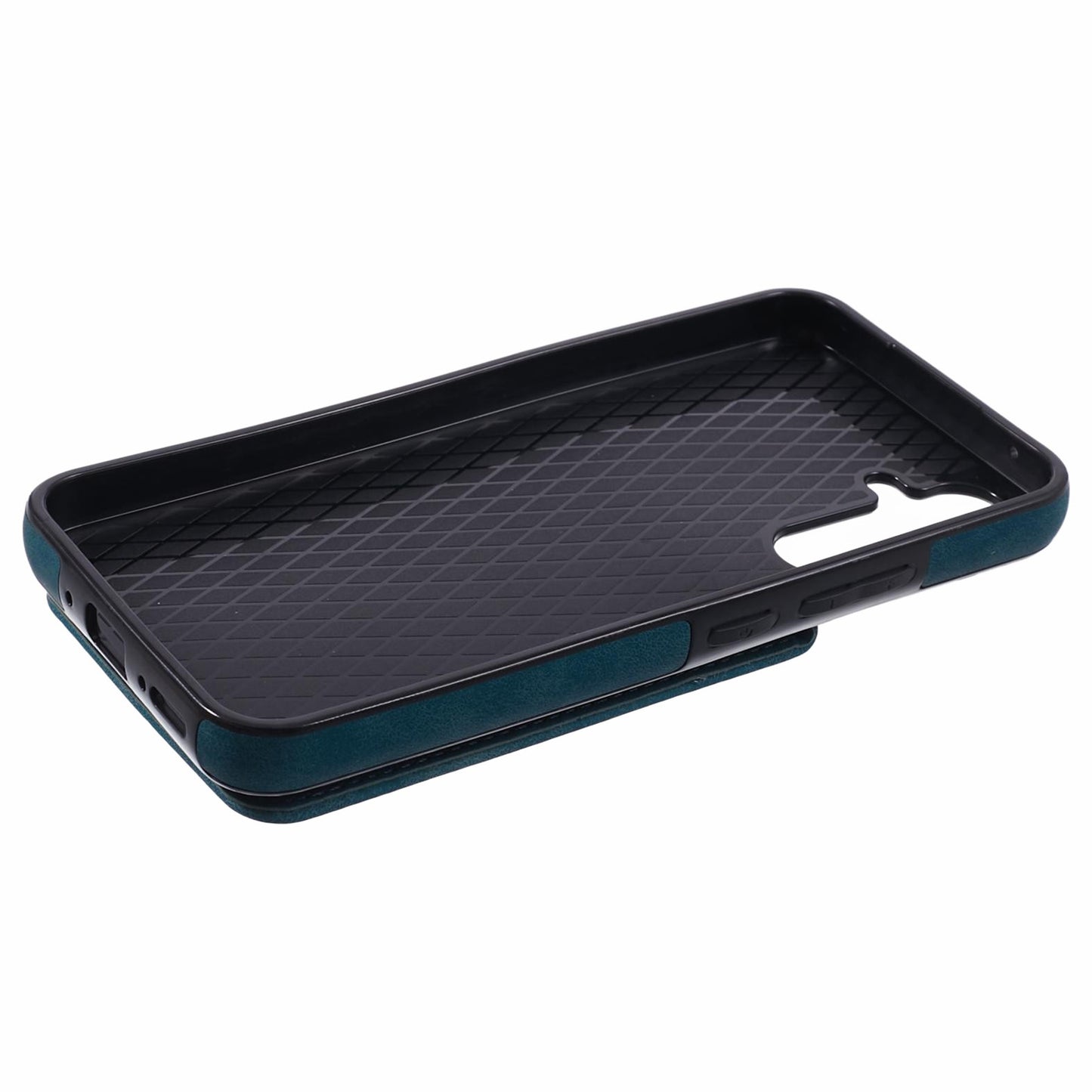 For Samsung Galaxy S24 Case Wallet Retro PU+TPU Kickstand Anti-drop Phone Cover - Blue