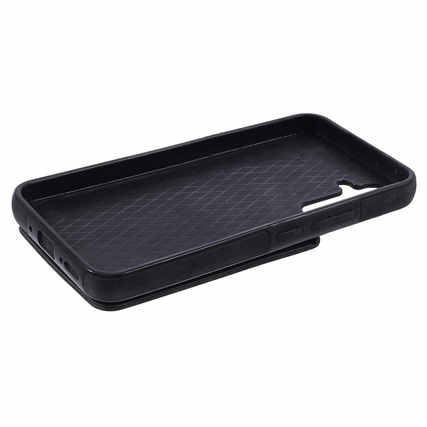 For Samsung Galaxy S24 Case Wallet Retro PU+TPU Kickstand Anti-drop Phone Cover - Black