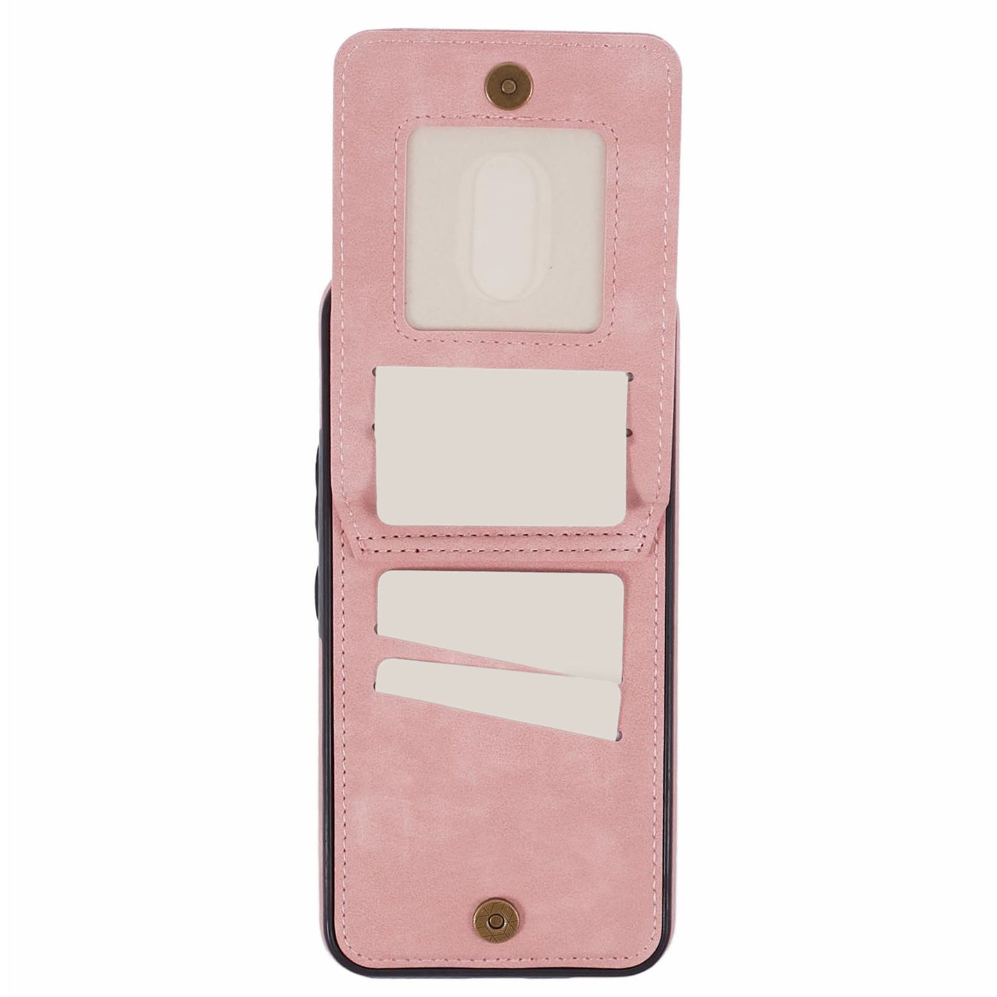 For Samsung Galaxy S24 Case Wallet Retro PU+TPU Kickstand Anti-drop Phone Cover - Pink