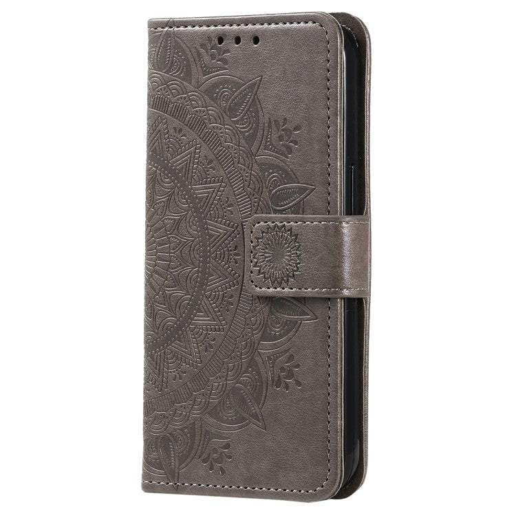 For Samsung Galaxy A55 5G Leather Wallet Case Phone Stand Cover - Grey