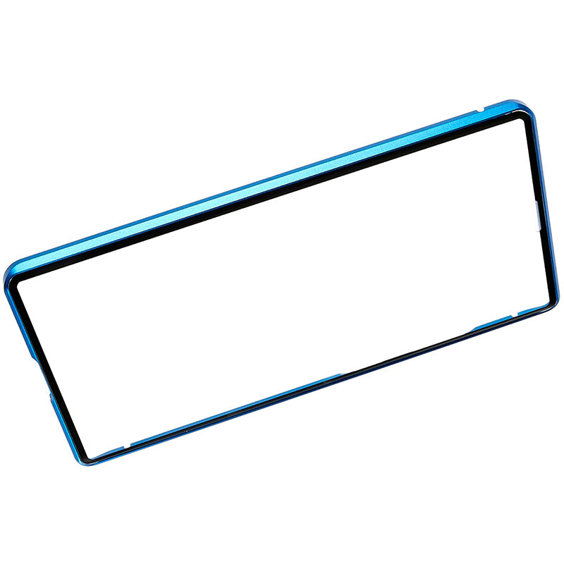 For Samsung Galaxy S24 Ultra Case Magnetic Tempered Glass Double-Sided Phone Cover - Blue