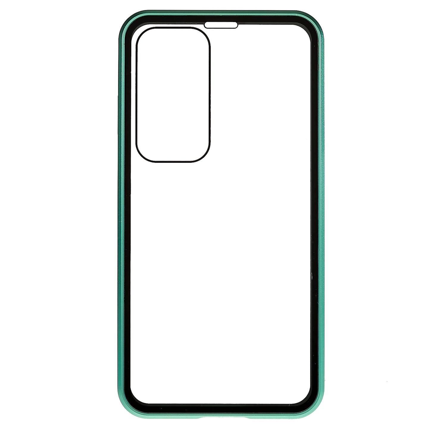 For Samsung Galaxy S24 Magnetic Case Double-Sided Tempered Glass Metal Frame Phone Cover - Green