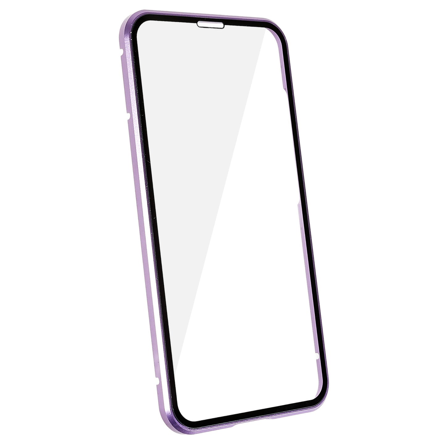 For Samsung Galaxy S24+ Clear Case Magnetic Adsorption Full Body Shockproof Phone Cover - Purple