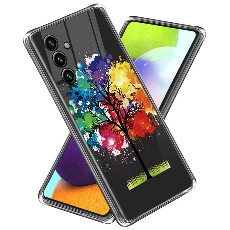 For Samsung Galaxy A55 5G Case Slim TPU IMD Pattern Printed Phone Cover - Colorful Tree