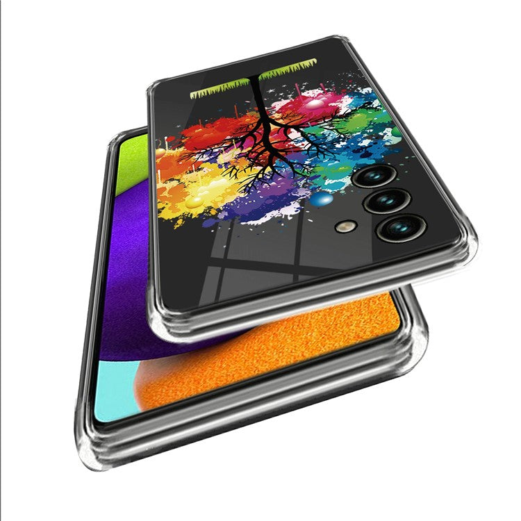 For Samsung Galaxy A55 5G Case Slim TPU IMD Pattern Printed Phone Cover - Colorful Tree