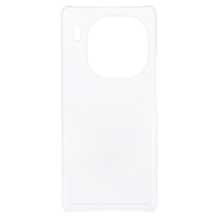 For vivo iQOO 12 5G Rubberized Case Anti-scratch Hard PC Phone Cover - Transparent