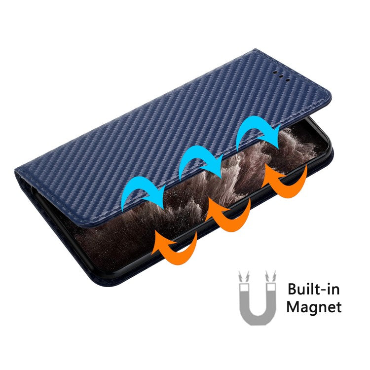 For Samsung Galaxy A05s 4G Case Leather Wallet Magnetic Absorption Cover - Blue