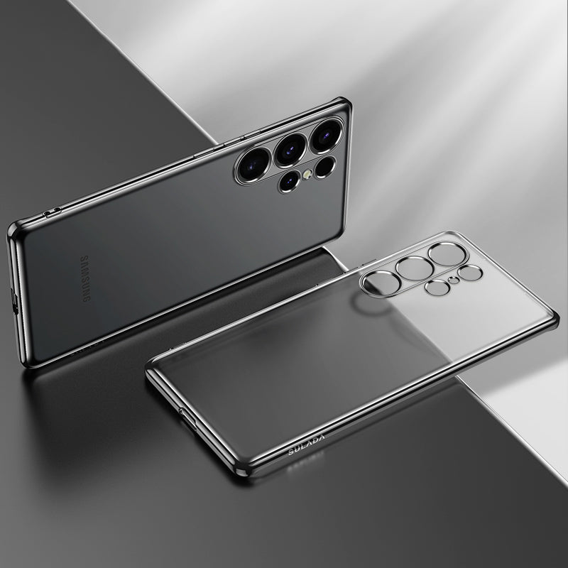 SULADA Nature Series for Samsung Galaxy S24 Ultra TPU Case Electroplated Matte Phone Cover - Black