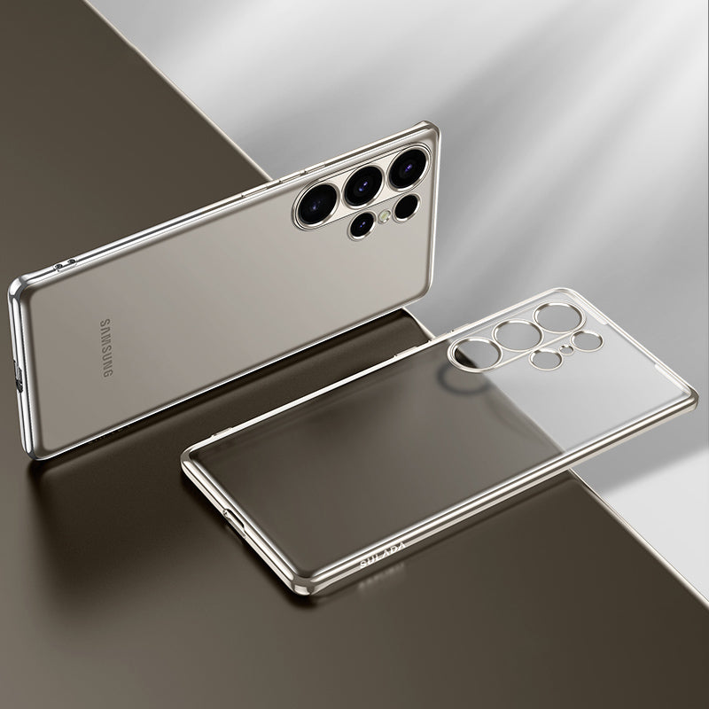 SULADA Nature Series for Samsung Galaxy S24 Ultra TPU Case Electroplated Matte Phone Cover - Grey